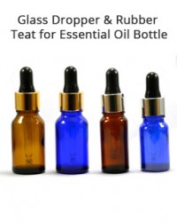 Glass Dropper & Rubber Teat For Essential Oil Bottle