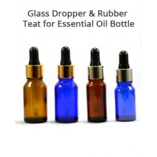 Glass Dropper & Rubber Teat For Essential Oil Bottle