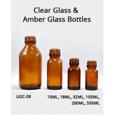 Amber Glass Screw Neck Bottle