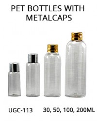 PET BOTTLES WITH METAL CAPS