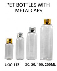 PET BOTTLES WITH METAL CAPS