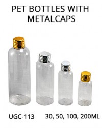 PET BOTTLES WITH METAL CAPS