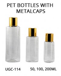 PET BOTTLES WITH METAL CAPS
