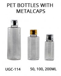 PET BOTTLES WITH METAL CAPS