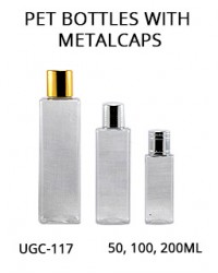 PET BOTTLES WITH METAL CAPS