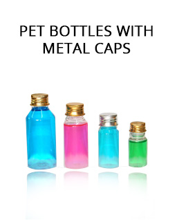 PET BOTTLES WITH METAL CAPS